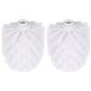 Jiakalamo 2 testine di ricambio per scopino per WC, resistenti e rotonde, in plastica, universali, adatte per spazzole con un diametro di 12 mm (bianco)