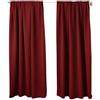 WOLTU Tende Oscuranti Termiche Isolanti per Finestra Tenda Opaca Senza Occhielli 2 Pannelli 135x225 cm, Bordeaux