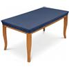 Generico Copritavolo Rettangolare Elastico Antimacchia - Tovaglia Moderna Aderente in Tessuto Bielastico, Made in Italy (Blu, Estensibile da 80x140 a 90x180 cm)
