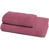 Zucchi Solotuo - Set Asciugamani Da Bagno Viso e Bidet, Spugna di Cotone 560 gr Coppia Asciugamani da Bagno Grande con Ospite (CICLAMINO)