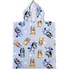 The Geeky Pop Bluey - Poncho da bagno per bambini, con cappuccio, morbido, leggero e ad asciugatura rapida, spiaggia, piscina e vacanza, regalo per bambini
