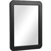 Lahviuu Specchio Magnetico per Armadietto 17,3x13,3 cm - Specchio per Trucco da Viaggio con Cornice Nera - per Armadietti da Ufficio, Armadietti Scolastici, Armadietti da Palestra E Frigoriferi