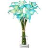 huaao 12pcs Calla Artificiali in Lattice Blu Vero Tocco Realistic Calla Fiori Finti per Finte Calle Bouquet Sposa Decorazione Nozze Matrimonio, Anniversario, Casa, Feste, Ufficio, Nuziale