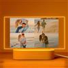 Cristal Plaque Lampada Con Foto Ti Amo - Foto Lampada Personalizzata Con 4 Immagini e Testo - Lampade Coppia Acrilico LED Targa Personalizzate Regalo Romantico Anniversario o Compleanno