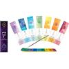 Aakriti Gallery AAKRITI - Bastoncini di incenso Masala naturale, 7 chakra, 100% puro biologico, naturale, confezione da 7 con supporto in resina (7 chakra)
