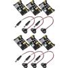 DUBEUYEW 3,3V 5V MB102 Modulo di Alimentazione su Scheda a Saldare con Batteria da 9V Cavo di Alimentazione a clip 2,1x 5,5 mm Maschio DC Jack Plug per Arduino(6 Pezzi)