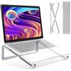 Bonlace Supporto per computer portatile, in alluminio, per PC, leggero, ventilato, tutti i notebook da 13 a 17 pollici (argento)