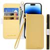 Butnyeoe Cover per iPhone 16 Plus Case,Custodia iPhone 16 Plus Libro,Trama Litchi PU Pelle Protettiva Portafoglio Flip/Folio Wallet Case Con Slot per Schede e Magnetica Supporto,Giallo