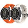 CHULN 2 Pezzis Silicone Cinturino per Coros Apex 4 46mm/Coros NOMAD, Regolabile Sportiva Cinturino di Ricambio per Smartwatch.