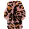 BLOTECH Peluche Custodia Cover Compatibile con Redmi A3,Custodia Coniglio Peluche Custodia Peloso Carino Protettiva Fluffy Cover Bambine Copertura Caso per Redmi A3 - Rosso Leopardo