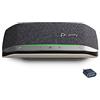 Poly Sync 20+, Vivavoce per Conferenze Senza Filo, Connessione Bluetooth 5.1, USB-A e USB-C, Audio Full Duplex con Riduzione Rumore ed Eco, Autonomia 20 Ore, Compatibile con Windows 10 e macOS, Nero