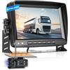 Rimoody Senza Fili Solare Telecamera per Retromarcia, con Batteria da 10000 mAh & Ricarica Type-C, 7 Pollici IPS Monitor, IP69 impermeabile, Visione Notturna, per Camion/Caravan/Camper/Bus/Rimorchio