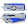 MEINAMI personalizzato Unità flash USB Blu Girevole In Alluminio Personalizzata Thumb Drive Personalized Memory Stick 8GB 100 PACK