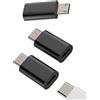 Kefiany Adattatore di ricarica da USB C a micro USB, maschio (3 confezioni), cavo di ricarica di tipo C a jack Android, caricatore di alimentazione, compatibile con Samsung Huawei Xiaomi Galaxy S6 S7 tp