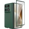 GIOPUEY Cover Compatibile con Motorola RAZR Fold, PC Rigido Custodia con Protezione dello Schermo in Vetro Temperato, Comodo e Liscio al Tatto Case - Green