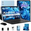 fezawio Tablet Android 15 Gemini AI 10,1 pollici, 30 GB RAM + 128 GB ROM, processore Octa-Core, 8000 mAh, Wi-FI 6, Widevine L1, jack audio 3,5 mm, GPS, con tastiera, mouse e custodia di protezione