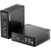 FANPEEC Mini PC N150, 8GB DDR5 RAM 256GB NVMe SSD, Mini Computer Win 11 Pro/Linux con 2×LAN, 6×USB, WiFi5, BT4.2, Triple Display 4K (2xHD + 1xDP), Piccolo PC Supporto Per Avvio Automatico