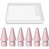 SIXFU Confezione da 6 punte per Apple Pencil, compatibili con iPad Pencil con custodia per Apple Pencil Pro/USB-C/1a generazione/2a generazione (rosa)