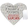LolaPix Tappetino per mouse personalizzato con nome. Regali personalizzati per i fan. Vari modelli 23,5x19,5cm. Cuore. STRANGER LIGHTS