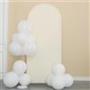 FANSU Sfondo Rotondo a Forma di Arco Copertura per Arco Nozze, Copertura per Fondale Arco per Matrimoni Cerimonie Feste di Compleanno Baby Shower Banchetti (120x50cm,Beige)