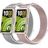 CHULN 2 Pezzis Cinturino in Nylon per Huawei Band 11/Huawei Band 11 Pro, Regolabile Sportiva Cinturino di Ricambio per Smartwatch.