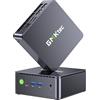 GMKtec G11 Mini PC con AMD Ryzen Embedded R2514, supporto 3 anni, 4C/8T fino a 3,7 GHz (beats 4300U), 16GB DDR4 256GB SSD PCIe 3.0, Dual LAN 2.5G, WiFi 6E, Triplo display 4K, per ufficio/NAS/router