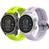 CHULN 2 Pezzis Silicone Cinturino per Coros Apex 4 46mm/Coros NOMAD, Regolabile Sportiva Cinturino di Ricambio per Smartwatch.