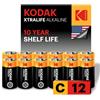 Kodak | Batterie C | Tipo C | LR14 alcaline | 1,5 V | Confezione da 12