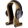 kalibri Supporto per cuffie, supporto universale per cuffie, supporto per cuffie da gioco, supporto in legno di noce