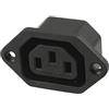 CABLEPELADO Connettore IEC C13 femmina | Connettore di alimentazione C13 | IEC 320 C13 | 15 A 250 V | Collegamento con saldatura | Adatto per montaggio su pannello telaio