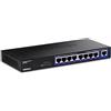 TRENDnet Switch multi-gig a 9 porte, TEG-S591, 8 porte RJ-45 da 2,5 G, 1 porta RJ-45 da 10 G, capacità di commutazione 60 Gbps, splitter Ethernet, conforme NDAA e TAA, protezione a vita, nero