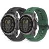 CHULN 2 Pezzis Silicone Cinturino per Coros Apex 4 42mm/Pace 4/Pace 3/Pace Pro/Apex 2 Pro/Apex Pro/Apex 42mm/Apex 46mm, 22mm Regolabile Sportiva Cinturino di Ricambio per Smartwatch.