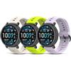 CHULN 3 Pezzis 22mm Cinturino per Amazfit Active Max/Balance/Balance 2/Bip 5/Bip 6/Cheetah/Cheetah Pro, Regolabile Sportiva Cinturino in Silicone di Ricambio per Smartwatch.