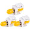 1aTTack.de 3 connettori Keystone in fibra ottica OS1 / OS2 (UPC o PC o APC) ST-Simplex femmina a ST-Simplex femmina monomodale giallo