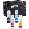 TCTK Cartucce d'inchiostro E-103BK E-103C E-103M E-103Y set da 4 CMYK compatibile con Epson EcoTank L1110 L1210 L1230 L1250 L1270 L3100 L3101 L3110 L3111 L3150 L3151 L3156 L3160 L3210 L3211 L3230