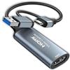 ONGNIUU Adattatore HDMI USB, 4K Scheda Acquisizione Video, 1080p HDMI Recorder, USB 3.0 HDMI a USB C Audio Capture Card, per Gaming Live/Streaming Video Recorder