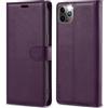 VEGOSCASE Custodia per iPhone 11 Pro, Custodia a Libro in PU Pelle, Cover a Libro Magnetica [Blocco RFID] Portafoglio con Slot per Schede per iPhone 11 Pro, Viola