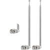 CHUNCHEN 2 Pezzi BNC Maschio Antenna Telescopica 7 Sezioni Antenna Telescopica con Spina BNC 71.2CM/28.03IN per VHF UHF Radio Scanner Polizia Scanner Mobile Microfono Senza Fili