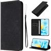 LSPCASA Protettiva Case Per Honor 200 Lite 5G 6.7 Pollici Pelle Artificiale Cover Honor 200 Lite Con Slot Per Schede Cover Funzione Supporto Custodia, Nero
