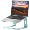 SOUNDANCE, Supporto sollevatore per notebook, in alluminio, ergonomico, da scrivania, compatibile con notebook da 10 a 15,6 pollici, acquamarina