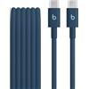 Beats da USB-C a USB-C Cavo in tessuto intrecciato, ricarica rapida, resistente e antigroviglio, caricatore compatibile per dispositivi Apple e Android (1,5 m) - Blu burrasca