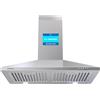AURAKICH Cappa aspirante AURAKICH da 76,2 cm, 450 CFM, montaggio a parete, in acciaio inox, LED TRUE-COLOR 5500 K, filtri deflettori, con o senza condotti (carbone incluso)