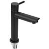 Atyhao G1/2in Lavabo in acciaio inossidabile Rubinetto singolo con rubinetto freddo per bagno WC Rubinetti lavabo bagno nero(#2)