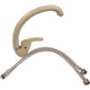 Generico Rubinetto Miscelatore Lavello Cucina Canna Curva Girevole, Monocomando da Lavandino Effetto Pietra Opaco con Kit di Montaggio e 2 Tubi Flessibili Inclusi, Modello LE-410, Beige Sabbia