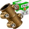 ONIX TECH Fascetta di Tenuta per Tubo in Rame Ø 15 mm in Due Pezzi - in Ottone - Connessione Sigillata Resistente Slla Corrosione - Garanzia di 5 Anni - ONIX TECH