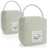 com-four® 2 fermaporta con maniglia - fermaporta pesante 1,4 kg - accessorio pratico per finestre e porte - ideale contro le correnti d'aria (2 grigio chiaro 1,4 kg)