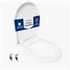 Hydro Home Copriwater Compatibile Clodia Dolomite, Sedile WC Termoindurente Antibatterico, Tavoletta WC Bianco Lucido con Fissaggio dall'Alto Soft Close