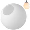 Hemobllo Paralume a sfera di - paralume in di ricambio per lampade a sfera di bianco per luci 15 cm diametro 6 - 7 cm apertura di montaggio