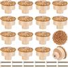 INTERWARM 30 pomelli per cassettiere, fatti a mano, con 30 viti, manici decorativi in legno per cassettiere, mobili da cucina fatti a mano, accessori per il fai da te
