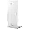Idralite Porta Doccia 80CM H190 Vetro Trasparente con Easy-Clean mod. Flip Anta + Profilo